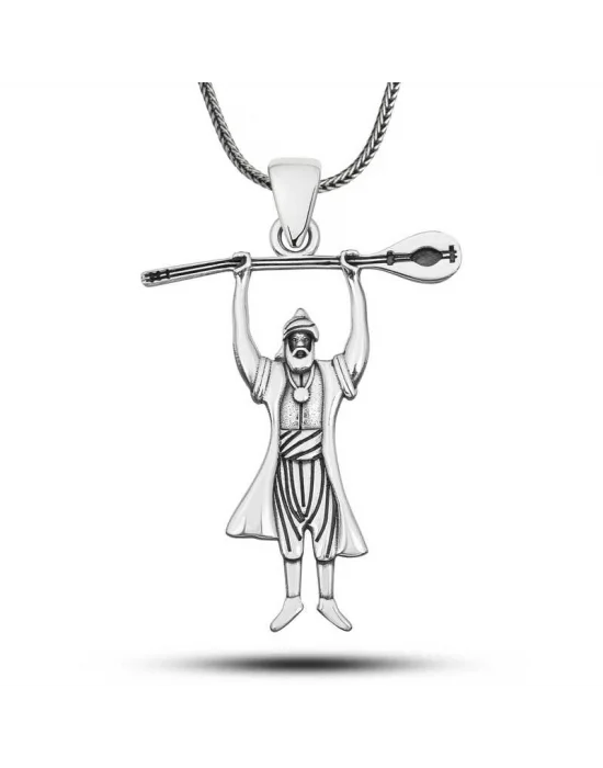 Gümüş Pir Sultan Abdal Erkek Kolye