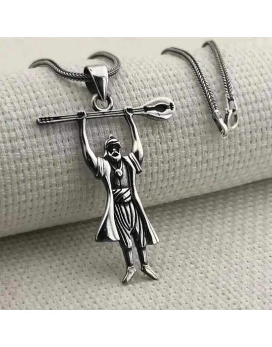 Gümüş Pir Sultan Abdal Erkek Kolye