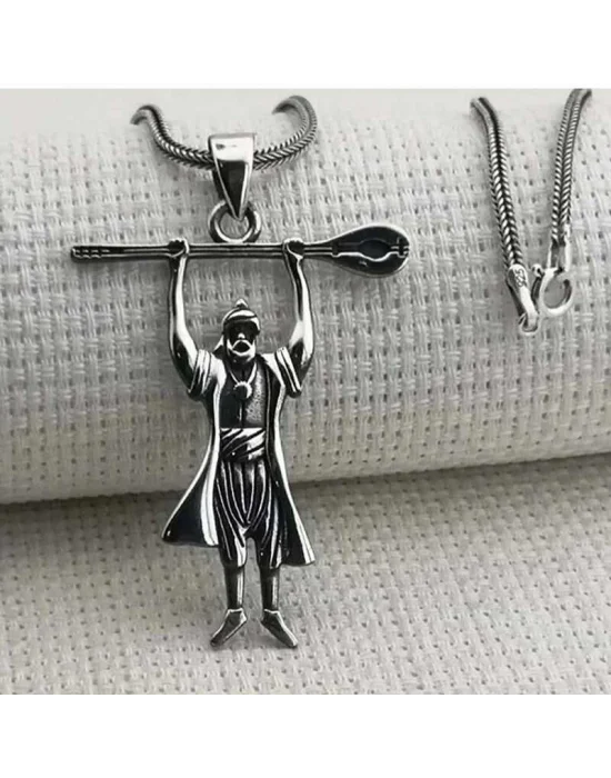 Gümüş Pir Sultan Abdal Erkek Kolye