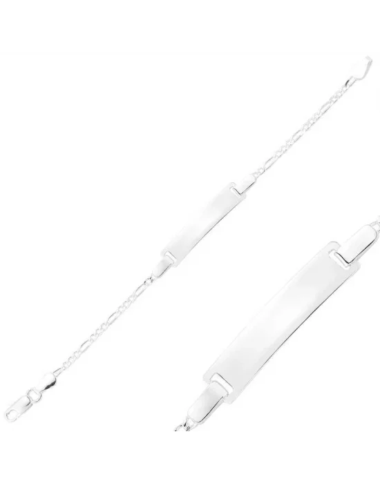 Gümüş Plaka Çocuk Bileklik