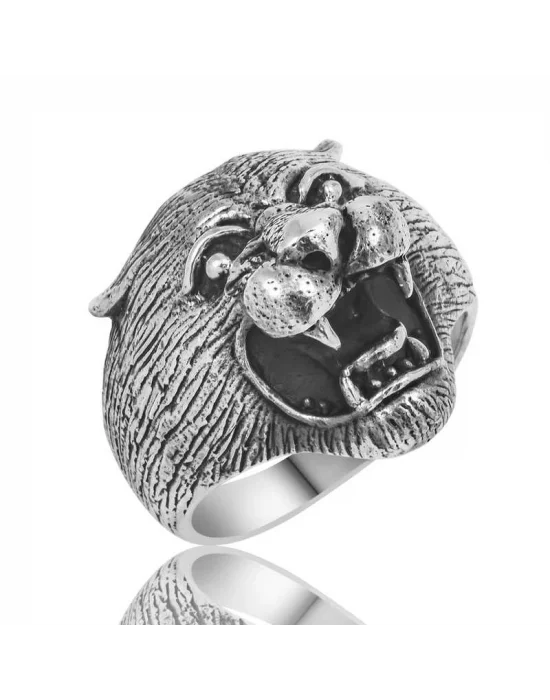 Gümüş Puma Kafası Erkek Yüzük