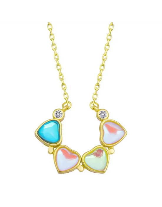 Gümüş Renkli Açılabilen Yonca Kadın Kolye