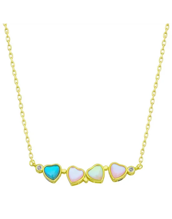 Gümüş Renkli Açılabilen Yonca Kadın Kolye