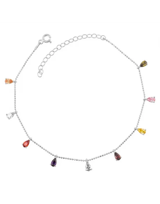 Gümüş Renkli Damla Kadın Halhal