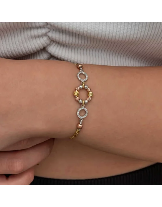 Gümüş Renkli Halka Dorika Bileklik