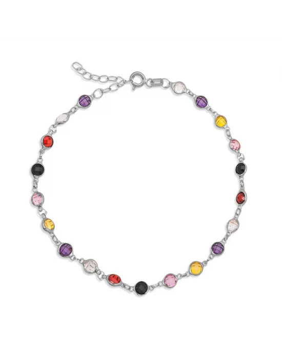 Gümüş Renkli Taşlı Kadın Halhal