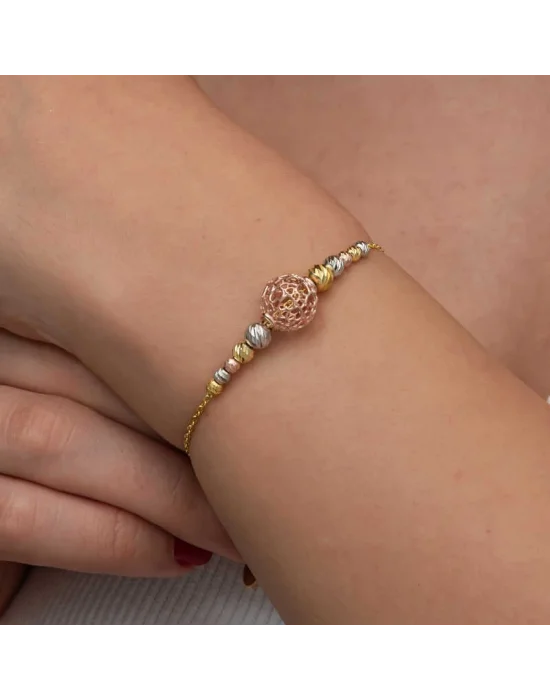 Gümüş Renkli Top Dorika Kadın Bileklik