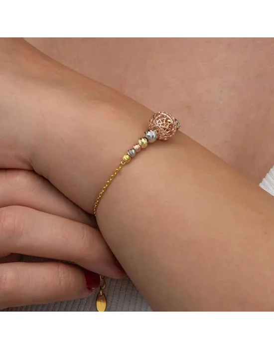 Gümüş Renkli Top Dorika Kadın Bileklik