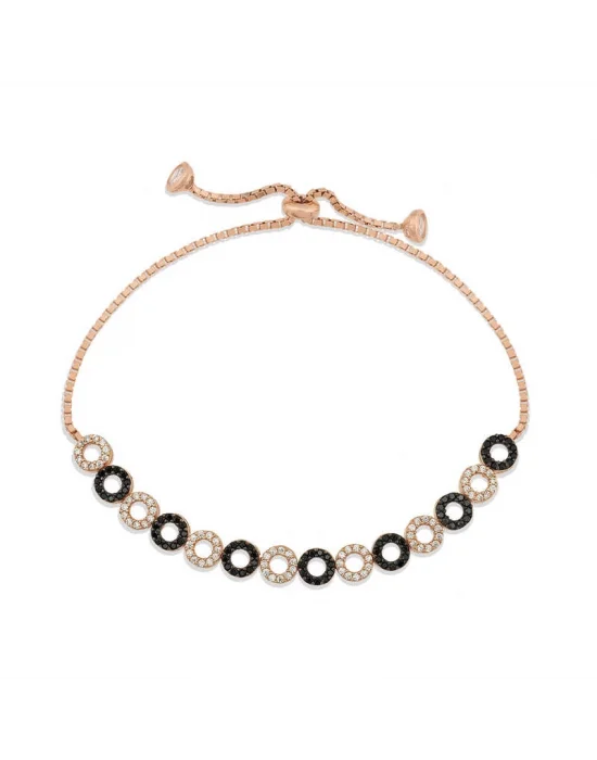 Gümüş Rose Halka Asansör Bileklik