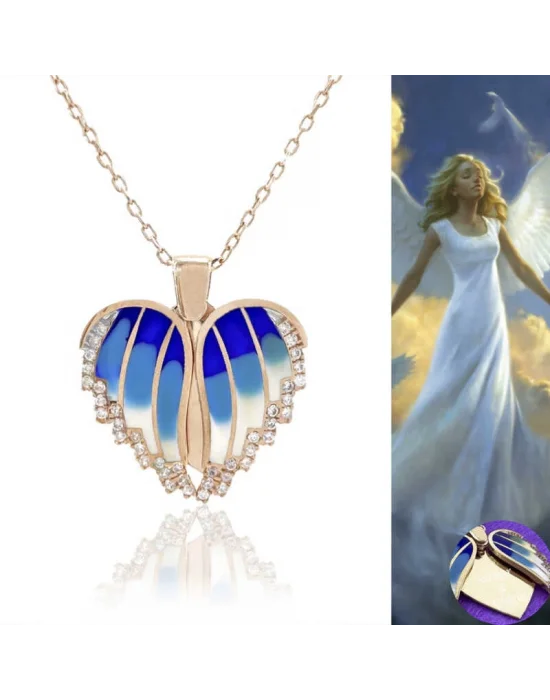 Gümüş Rose Kalpli İsimli Bayan Kolye