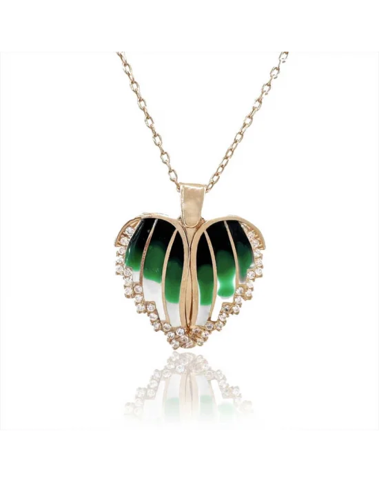 Gümüş Rose Kalpli İsimli Bayan Kolye