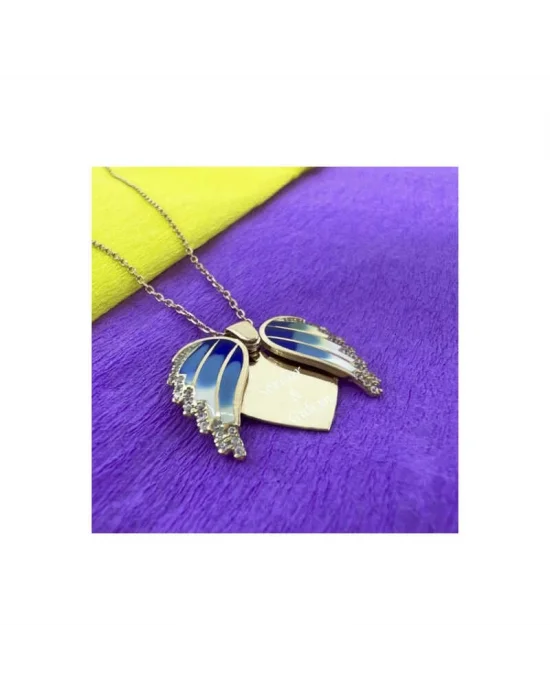 Gümüş Rose Kalpli İsimli Bayan Kolye