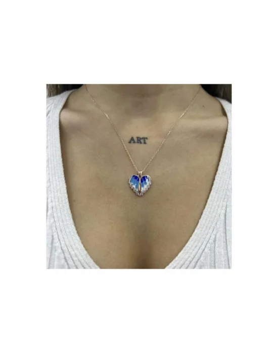 Gümüş Rose Kalpli İsimli Bayan Kolye