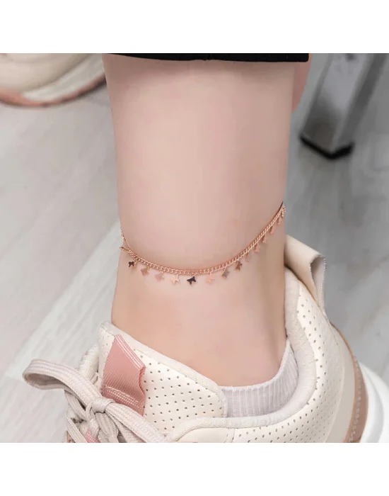 Gümüş Rose Kelebek Halhal