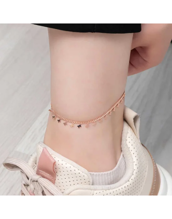 Gümüş Rose Kelebek Halhal