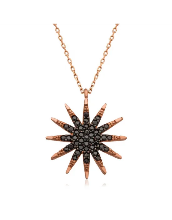 Gümüş Rose Kutup Yıldızı Bayan Kolye