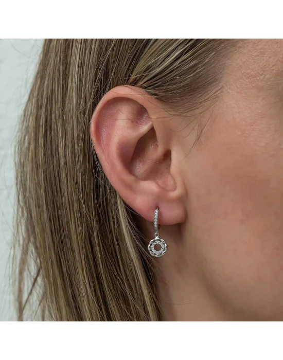 Gümüş Sallantılı Halka Kadın Küpe