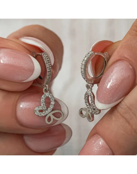 Gümüş Sallantılı Kelebek Kadın Küpe