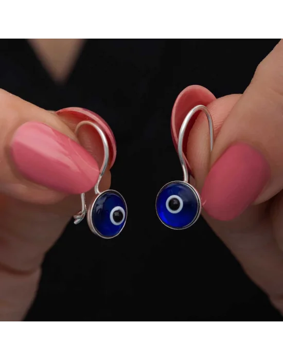 Gümüş Sallantılı Nazar Kadın Küpe