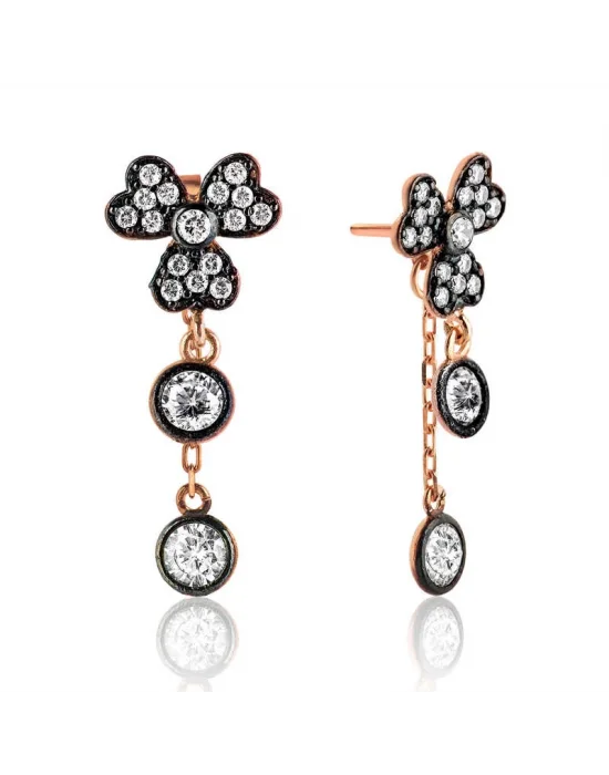 Gümüş Sallantılı Yonca Küpe