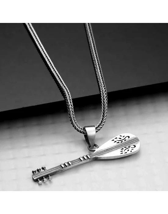 Gümüş Saz Erkek Kolye