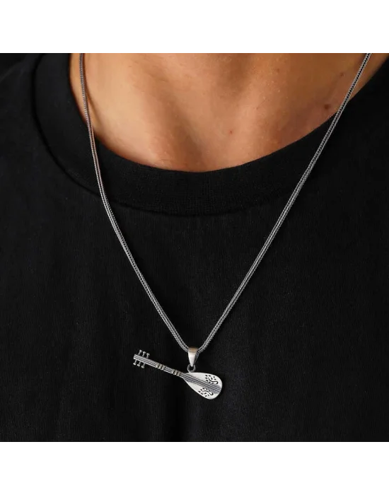 Gümüş Saz Erkek Kolye