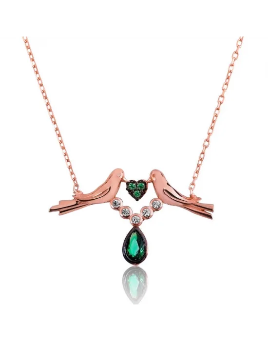 Gümüş Sevgi Kuşu Bayan Kolye