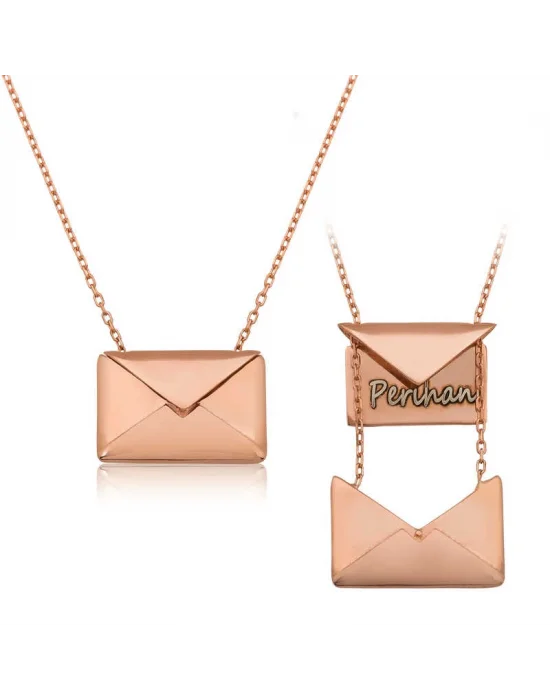 Gümüş Sevgiliye Mektup Bayan Kolye