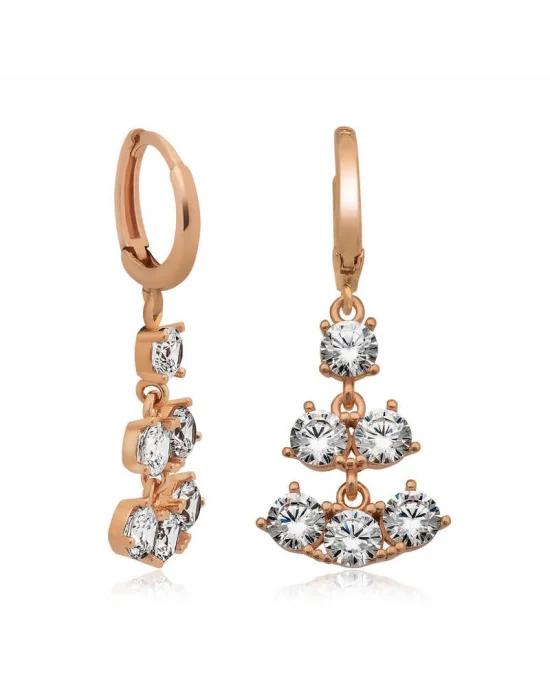 Gümüş Sıra Taşlı Küpe