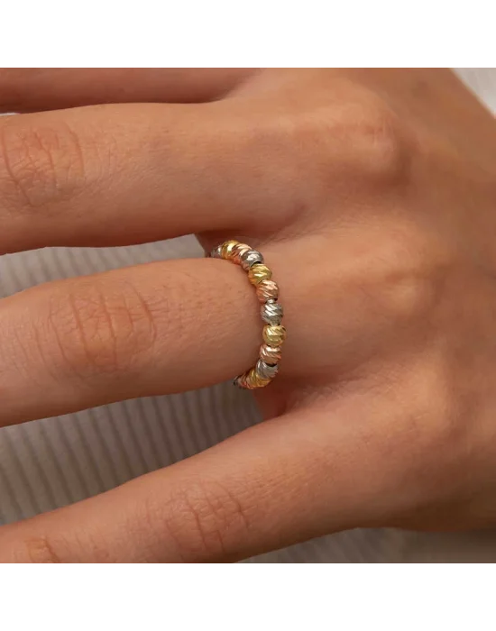 Gümüş Sıralı Dorika Kadın Yüzük