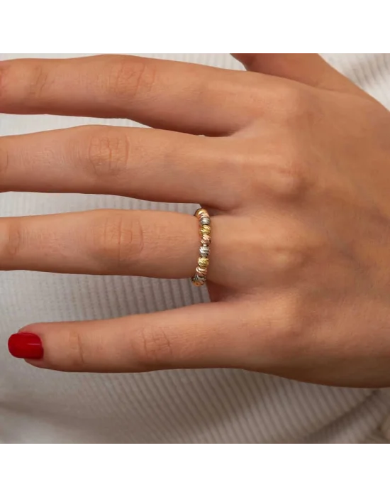 Gümüş Sıralı Dorika Kadın Yüzük