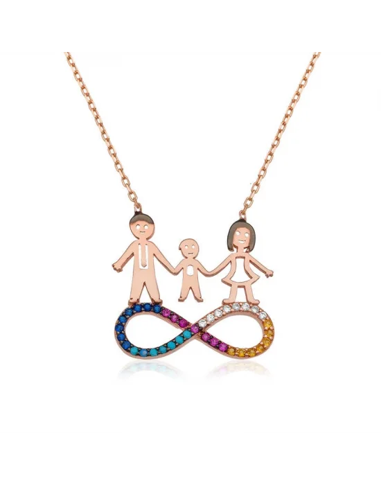 Gümüş Sonsuzluk Aile Bayan Kolye