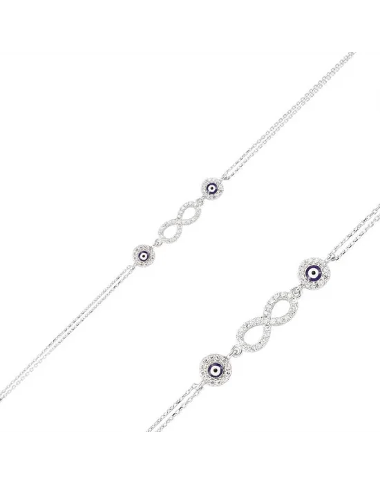 Gümüş Sonsuzluk Bayan Bileklik