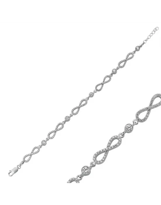 Gümüş Sonsuzluk Bayan Bileklik