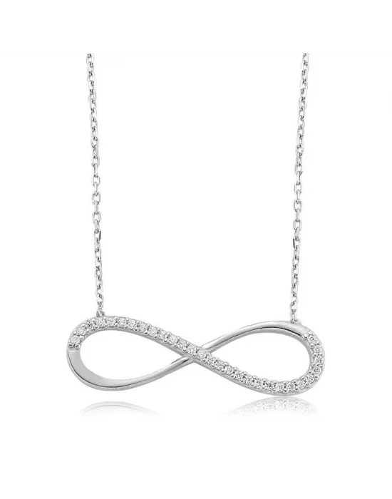 Gümüş Sonsuzluk Bayan Kolye