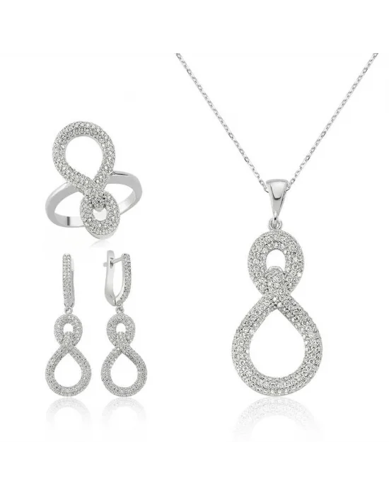 Gümüş Sonsuzluk Bayan Set