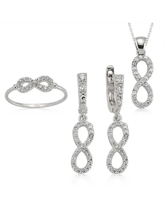 Gümüş Sonsuzluk Bayan Set