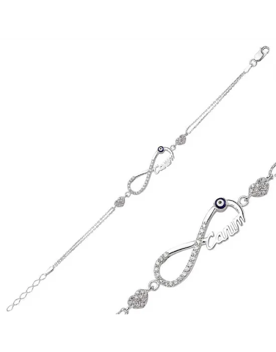 Gümüş Sonsuzluk Canım Bayan Bileklik