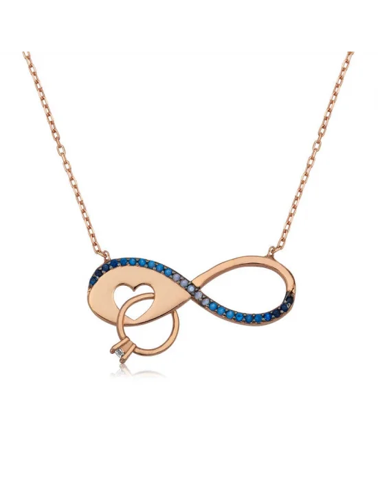 Gümüş Sonsuzluk Tek Taş Kolye