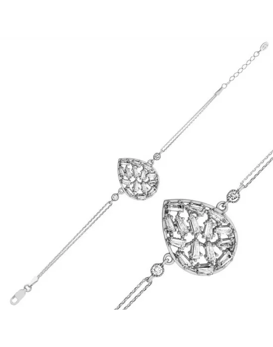 Gümüş Su Damlası Bayan Bileklik