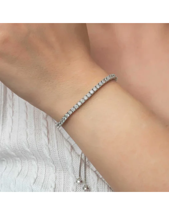 Gümüş Su Yolu Asansörlü Kadın Bileklik