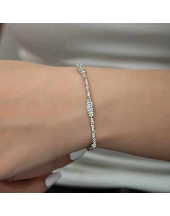 Gümüş Su Yolu Bayan Bileklik