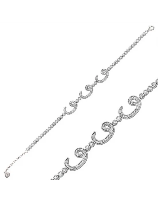 Gümüş Su Yolu Gümüş Vav Bileklik