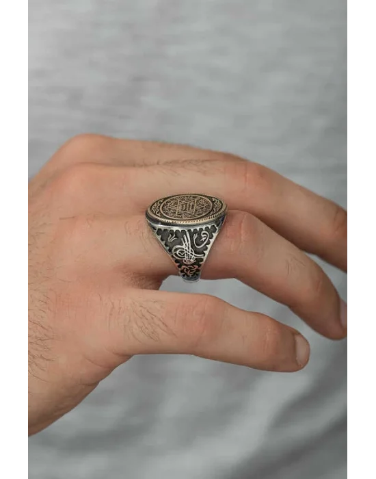 Gümüş Süleyman Mührü Erkek Yüzük