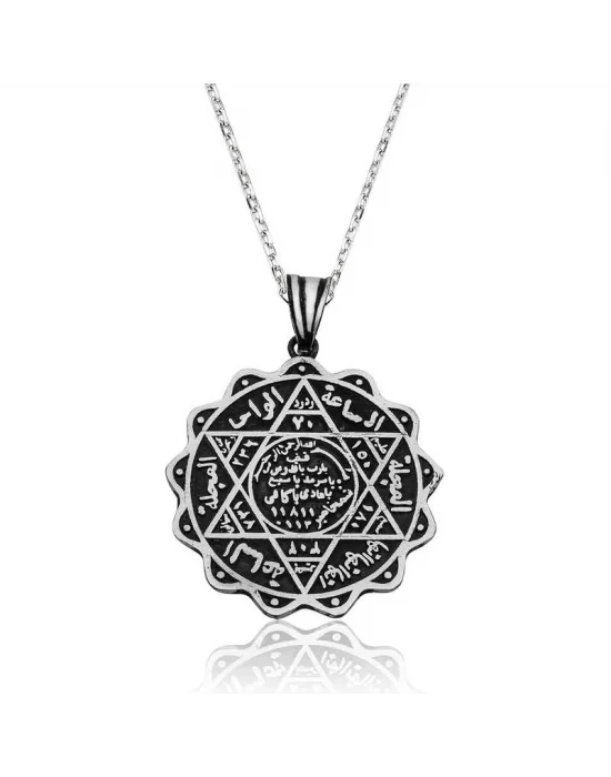 Gümüş Süleyman Mührü Kolye