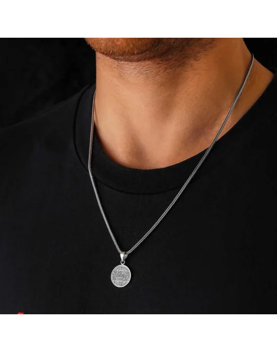 Gümüş Süleyman Mührü Kolye