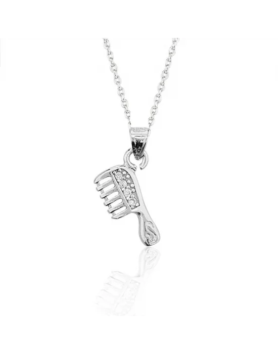 Gümüş Tarak Bayan Kolye