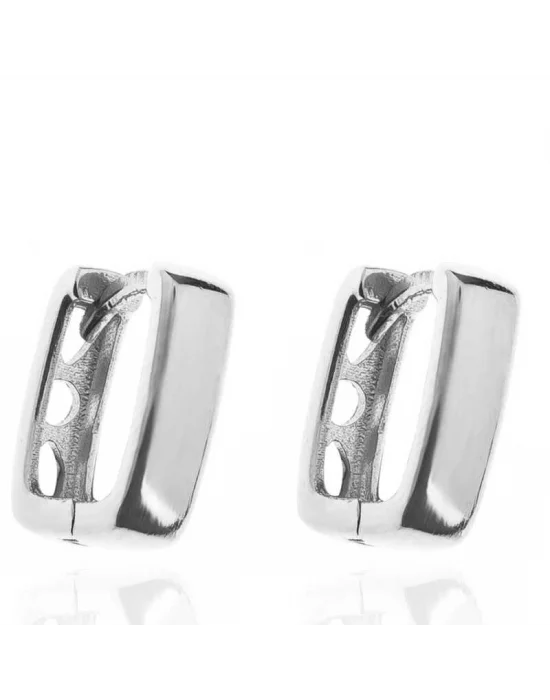 Gümüş Taşsız J Bayan Küpe