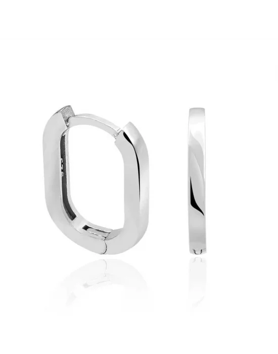 Gümüş Taşsız J Bayan Küpe