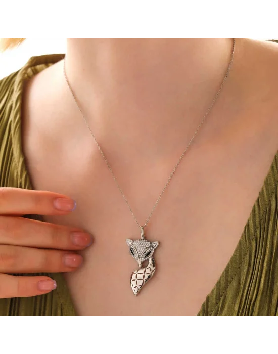 Gümüş Tilki Kadın Kolye